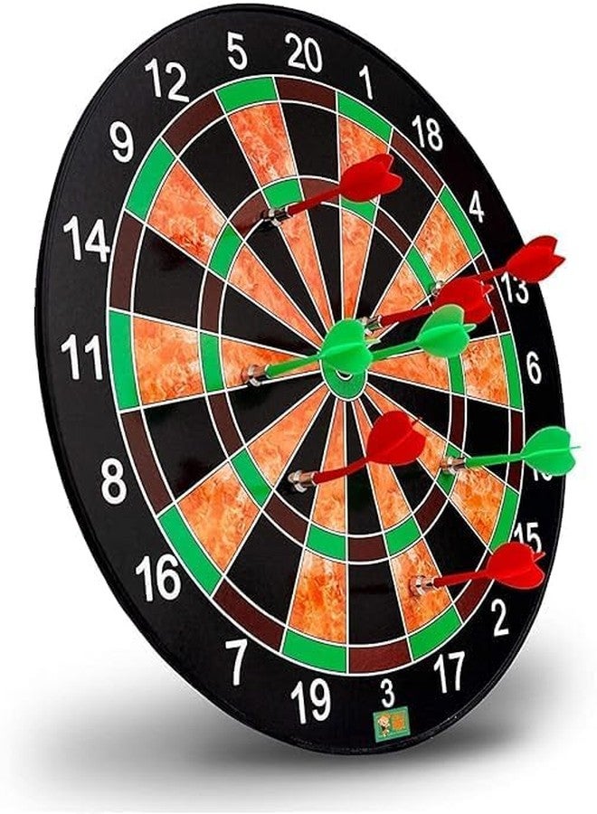 Coracy Round Magnetic Dartboard Board Game Set, Magnet Dart Board Game for Kids and Adults, Target Shooting Game, Indoor and Outdoor Magnetic Score Dartboard Kit with 6 Darts (34 Cm), Multicolor - Image 1